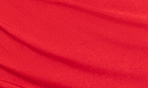 Katie May Ellie Shirred Open Back Body-con Cocktail Midi Dress In Scarlett