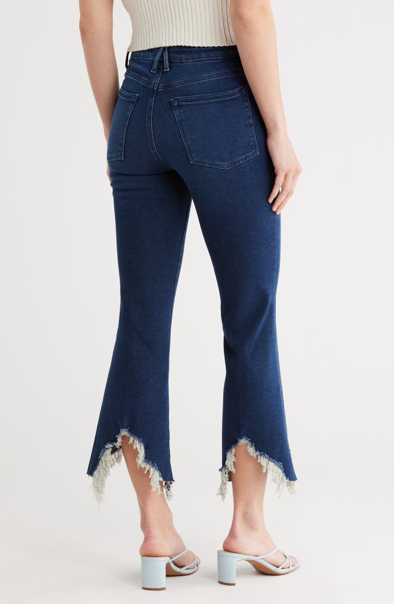 Good American Good Legs Crop Mini Bootcut Jeans, Alternate, color, Indigo695