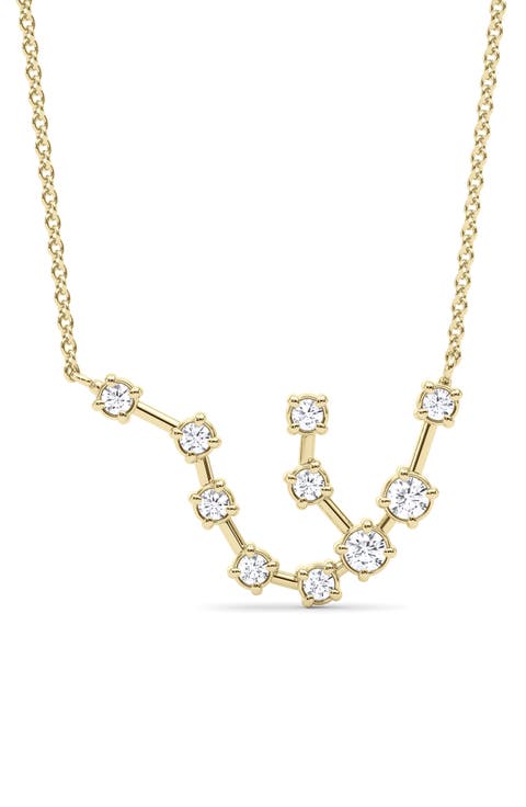 Aquarius Constellation Lab Created Diamond Necklace