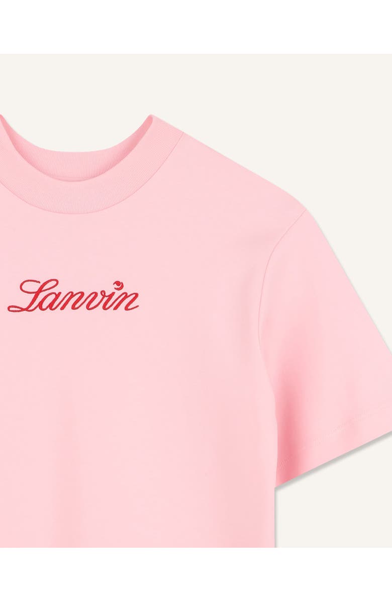 Lanvin Kids Short Sleeve T-Shirt Dress In Cotton, Alternate, color, Pink