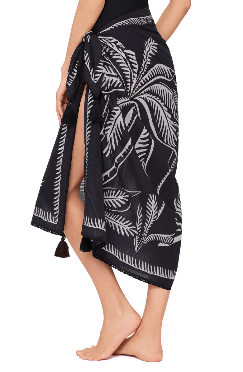 Magicsuit<sup>®</sup> Hearts of Palm Cotton Pareo, Alternate, color, Black/ Multi