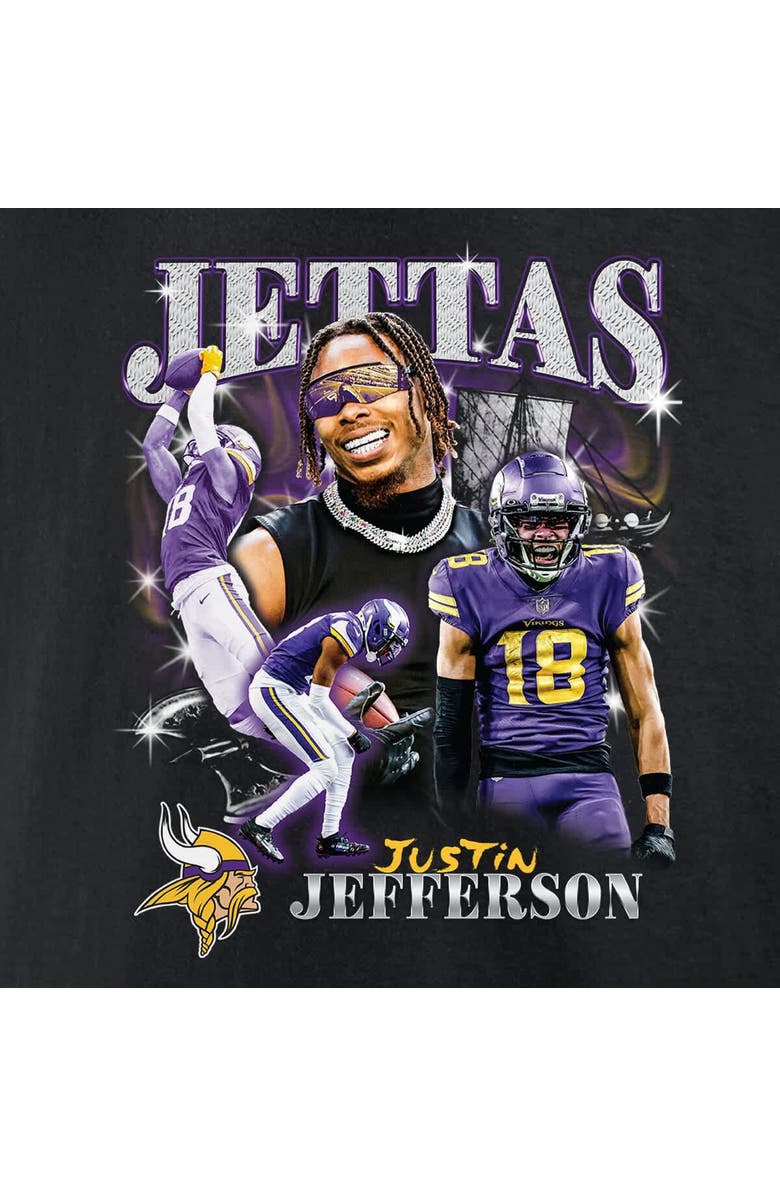 FANATICS Men's Fanatics Justin Jefferson Black Minnesota Vikings Notorious Player Graphic T-Shirt, Alternate, color, Black