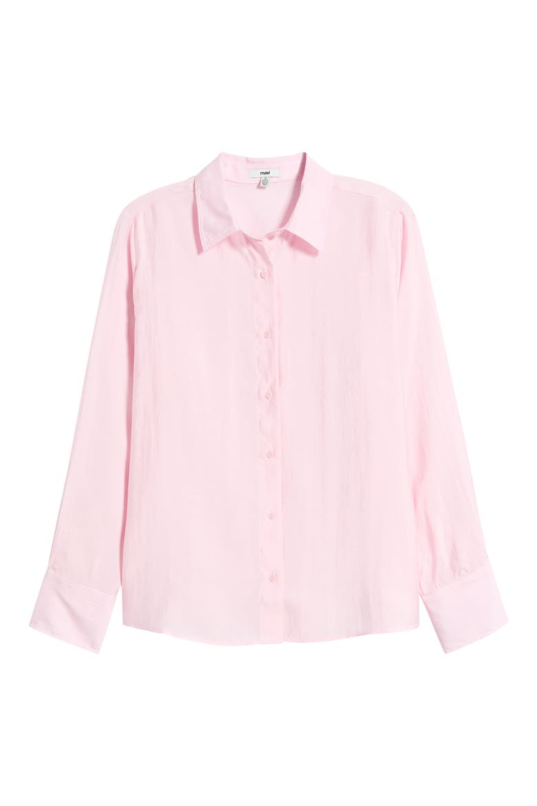 Luxe Touch Relaxed Fit Button-Up Shirt, Alternate, color, PARFAIT PINK