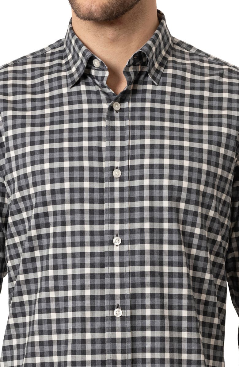 34 Heritage Gingham Stretch Cotton & Lyocell Button-Up Shirt, Alternate, color, 