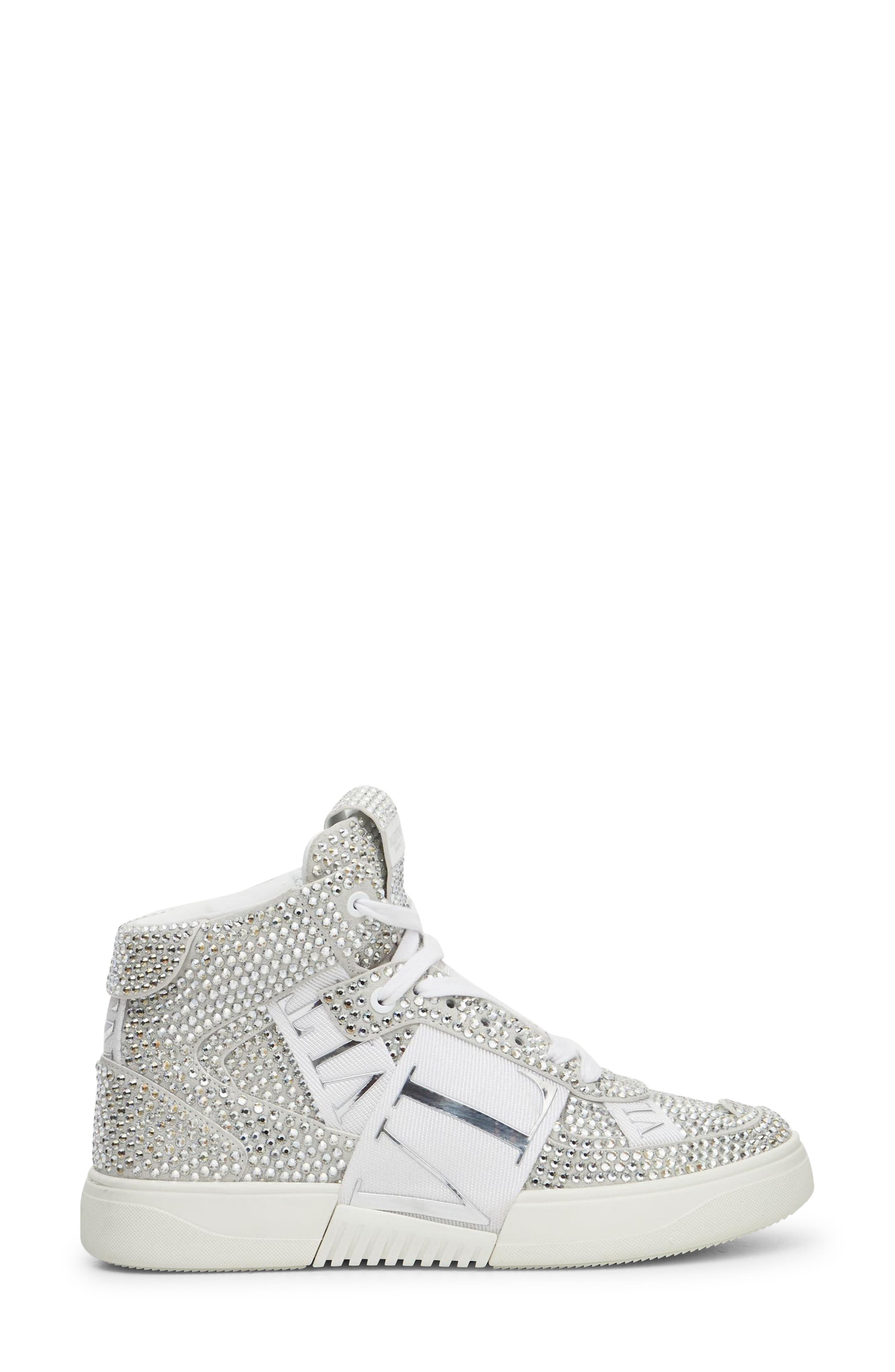 Valentino Garavani VL7N Crystal Embellished High Top Sneaker, Main, color, 