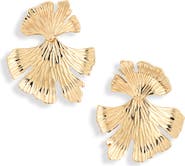 NORDSTROM RACK Textured Leaf Drop Earrings