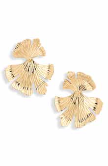 NORDSTROM RACK Textured Leaf Drop Earrings