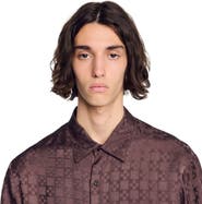 SANDRO Square Cross loose-fit shirt