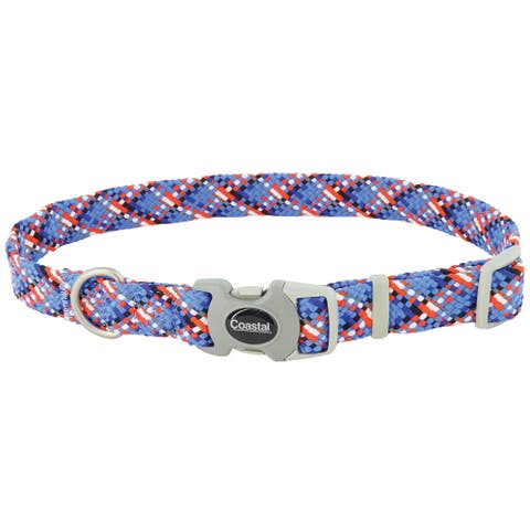 Active Woven Reflective Dog Collar, Crossed, Small, 5/8 Inch