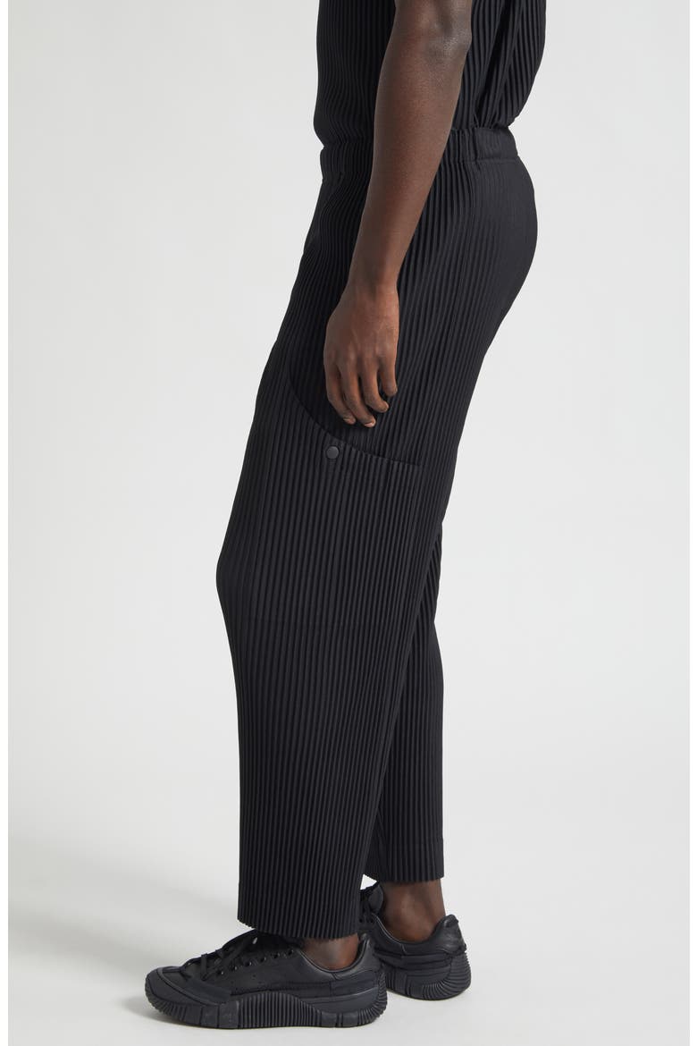Quarry Pleated Straight Leg Pants, Alternate, color, BLACK