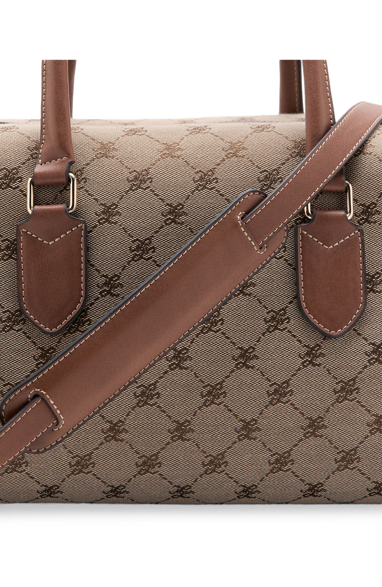 Logo Jacquard Bowling Bag, Alternate, color, LEATHER