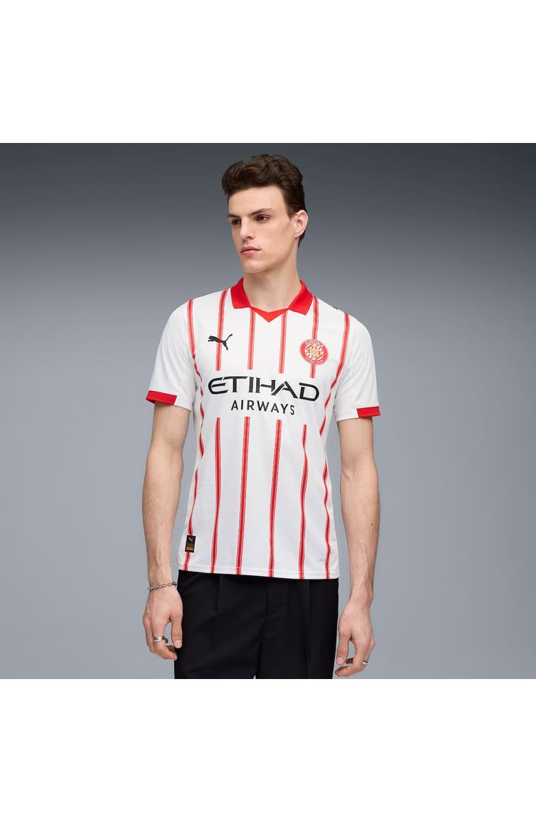 PUMA Men's Puma White Girona FC 2025/26 Replica Home Jersey, Alternate, color, White