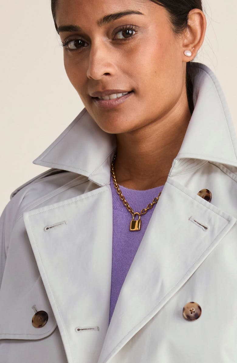 vineyard vines Crop Trench Coat, Alternate, color, Stone