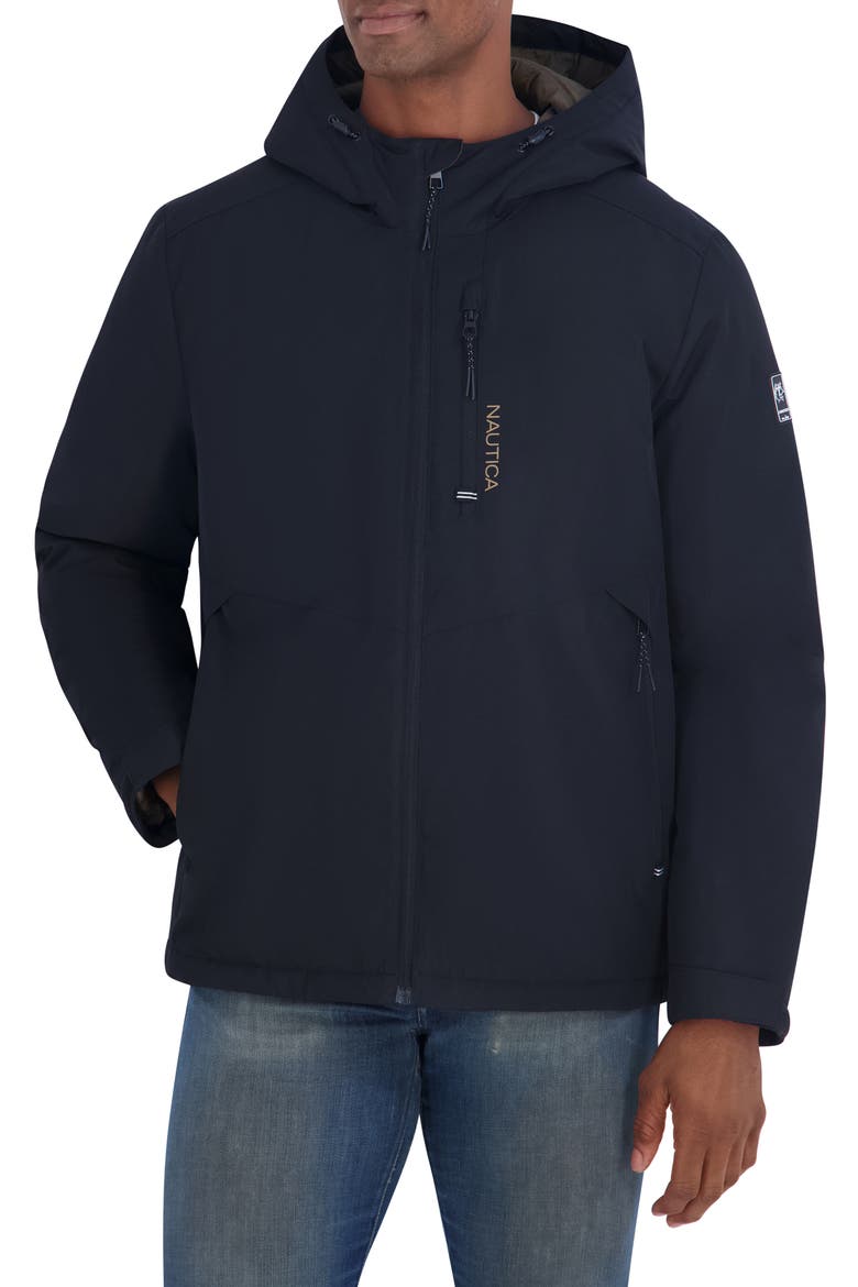 Hooded Rain Jacket, Alternate, color, BLACK
