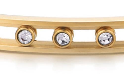 Adornia Tarnish Resistant Cubic Zirconia Bangle Bracelet In Gold