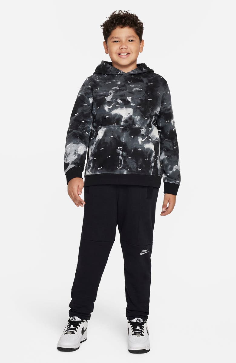 Nike Kids' Splash Dye Swoosh Graphic Hoodie, Alternate, color, 