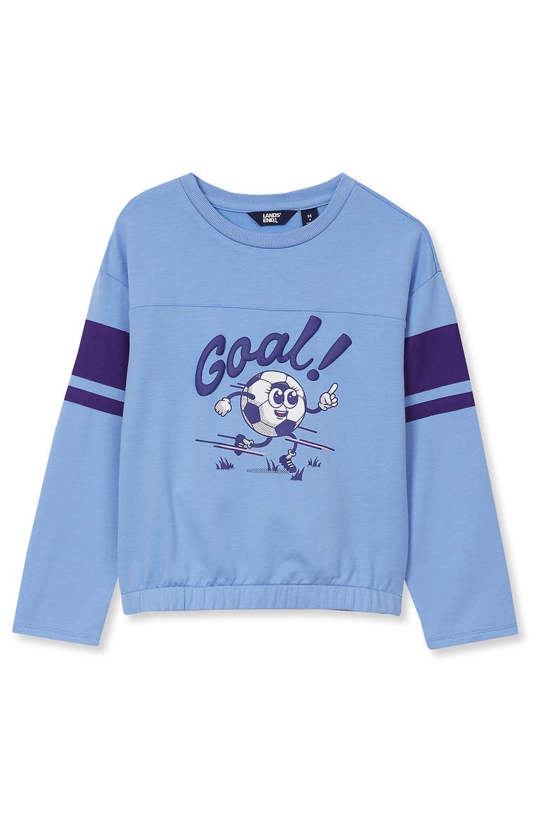 Girls Long Sleeve Varisty Top, Main, color, Goal/Vista Blue