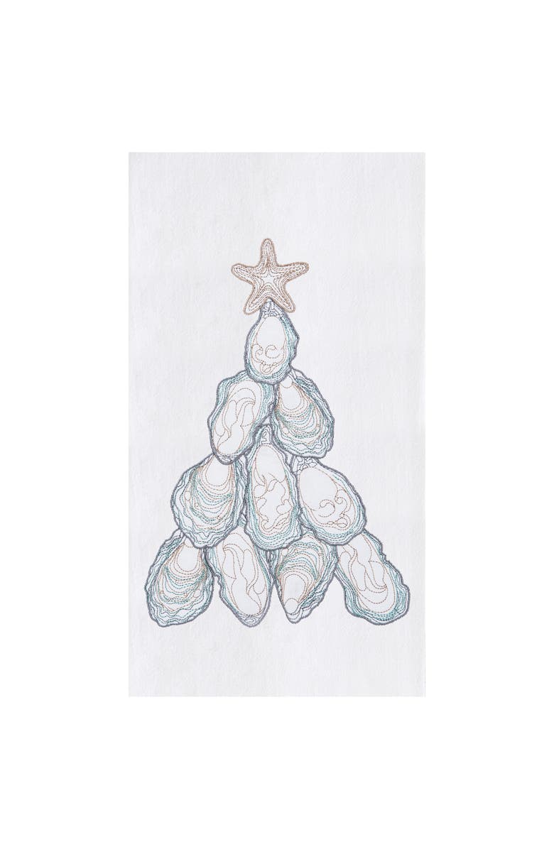 C&F Home Oyster Tree Kitchen and Bathroom Graphic Print Hand Towel, Main, color, Blue