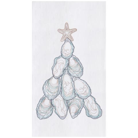 Oyster Tree Kitchen and Bathroom Graphic Print Hand Towel