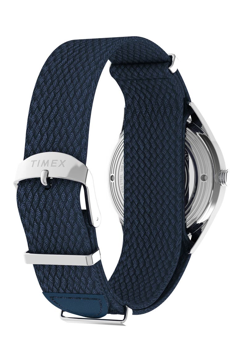 Peanuts Marlin Jet Easy Rider Fabric Strap Watch, Alternate, color, BLUE