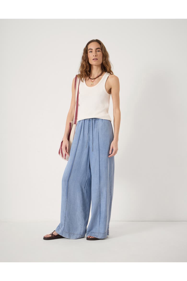 Petunia Chambray Trousers, Alternate, color, Light Washed Denim