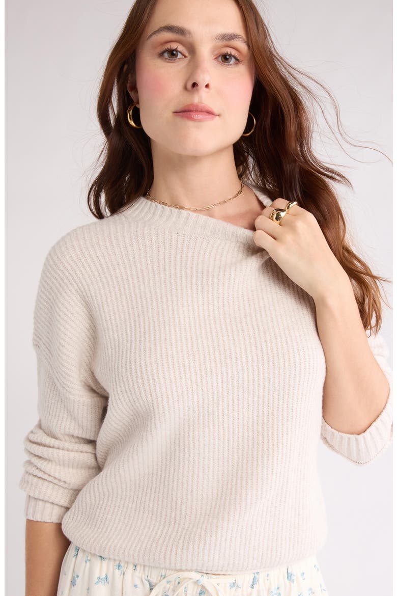 Cozy Crew Pullover Sweater, Alternate, color, BEIGE OATMEAL LIGHT HEATHER
