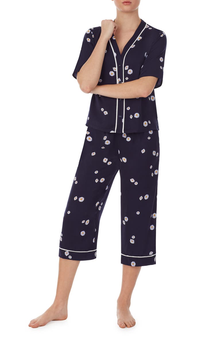 Crop Pajamas (Nordstrom Exclusive), Main, color, NVY/FLOR