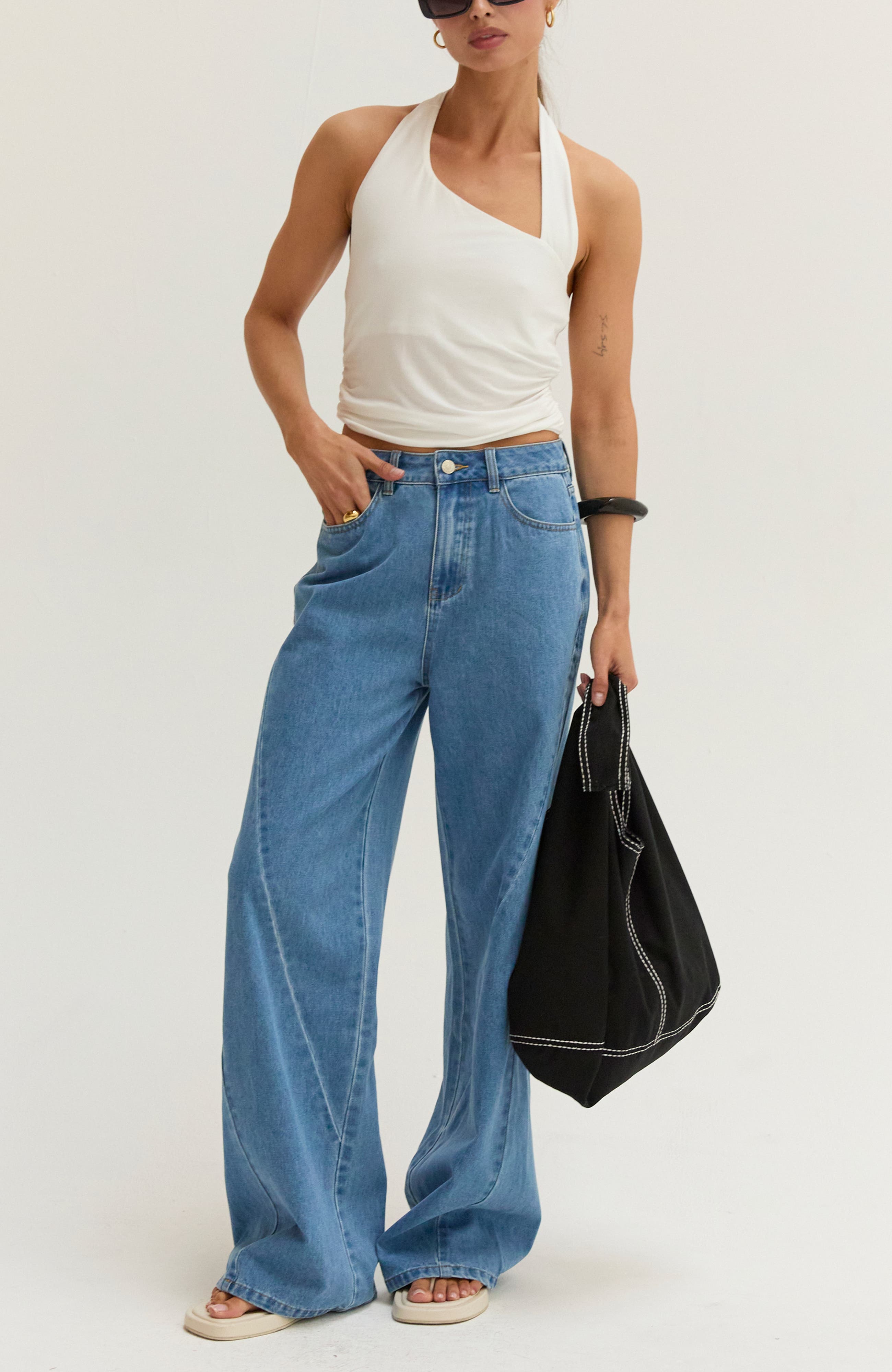 CRESCENT Contrast Stitch Hobo Bag, Alternate, color, 