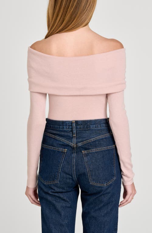Wayf Alice Off The Shoulder Sweater In Pink