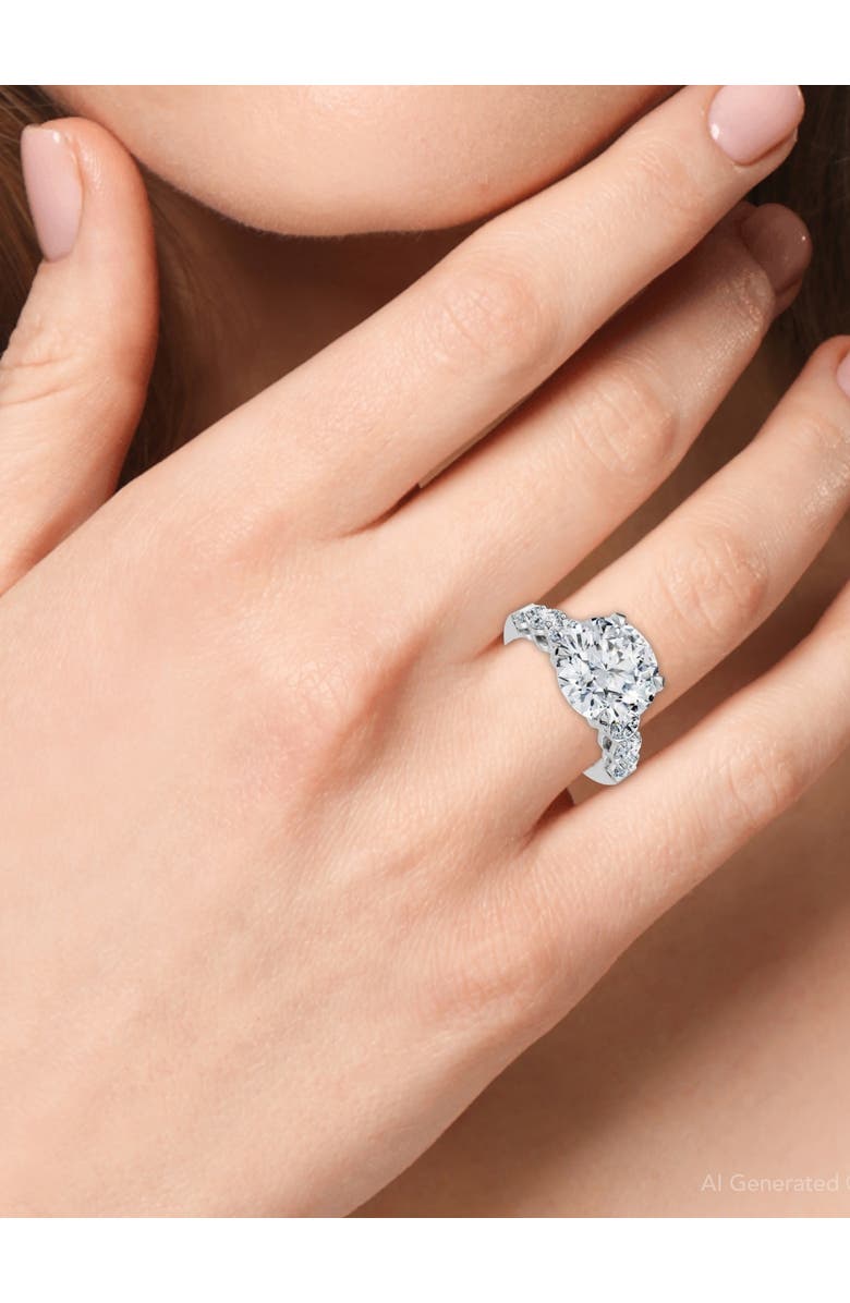 Bliss Diamond Certified 5Ct Diamond Engagement Ring 14k Gold or Platinum Lab Grown, Alternate, color, 