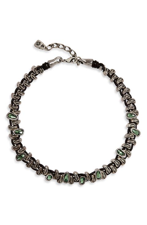Sweet Danger Silvertone Crystal Necklace