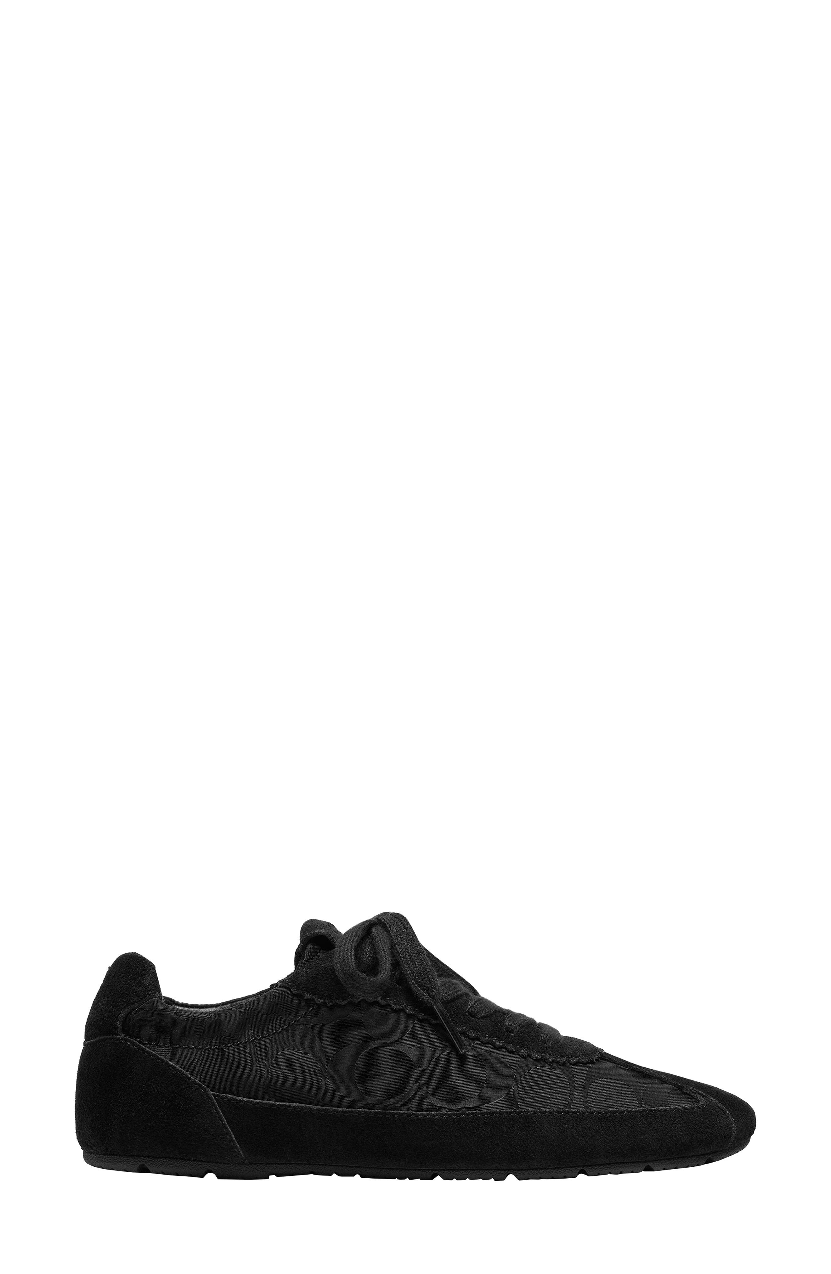 COACH Monogram Low Top Sneaker, Alternate, color, Black