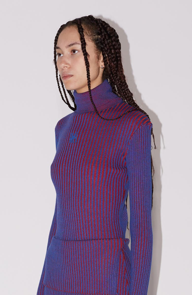 SAEMDI Bicolour Rib Knit Top, Alternate, color, Dark Blue / Red