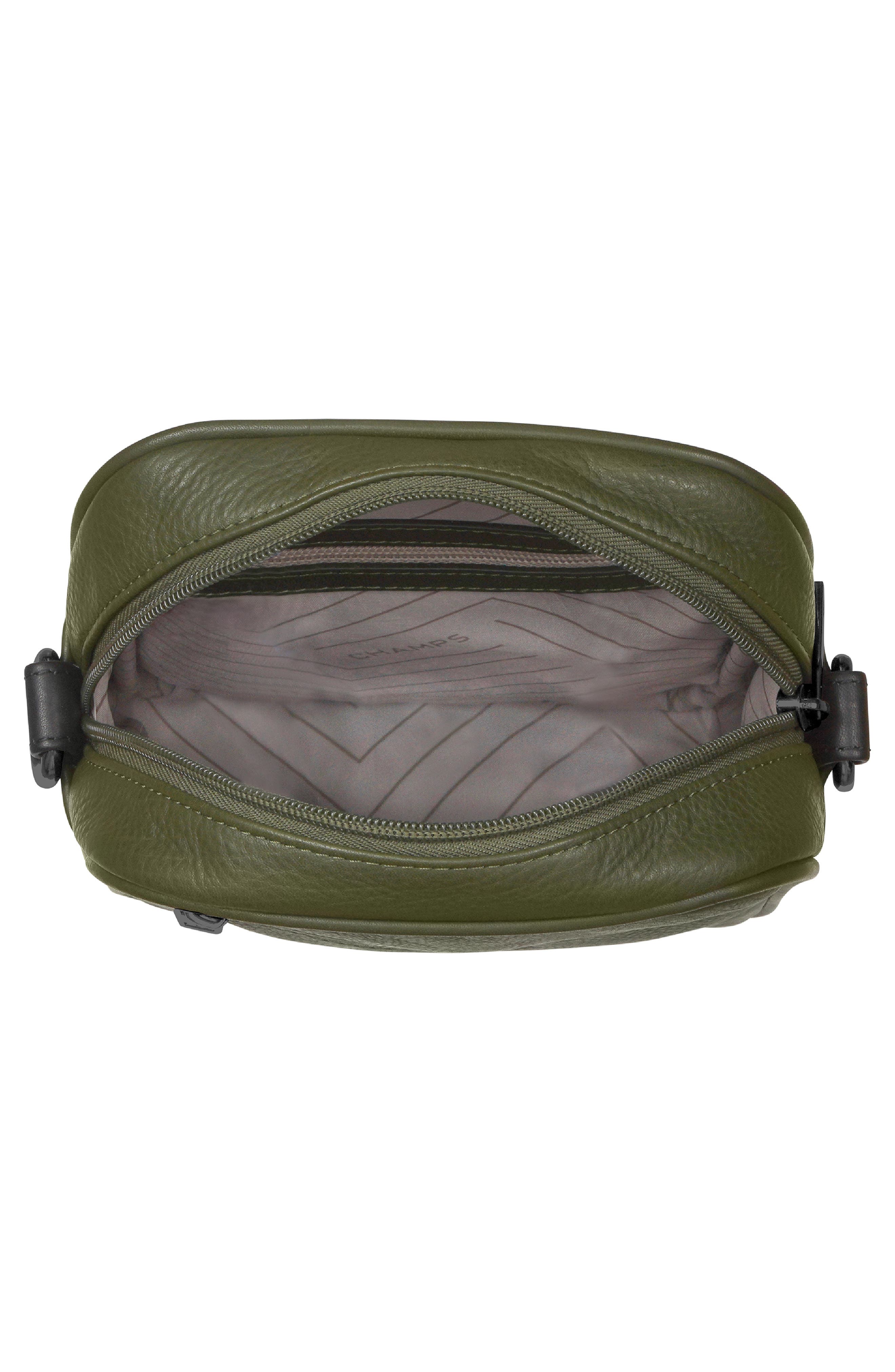CHAMPS Onyx Leather Crossbody Bag, Alternate, color, Khaki