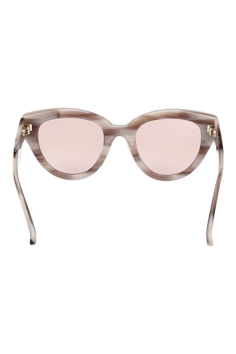 Glimpse 50mm Polarized Cat Eye Sunglasses, Alternate, color, CAMEL HORN / BROWN LENSES