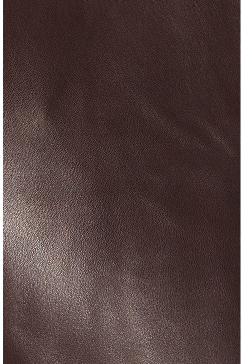Roland Sculpted Leather Bomber Jacket, Alternate, color, BROWN