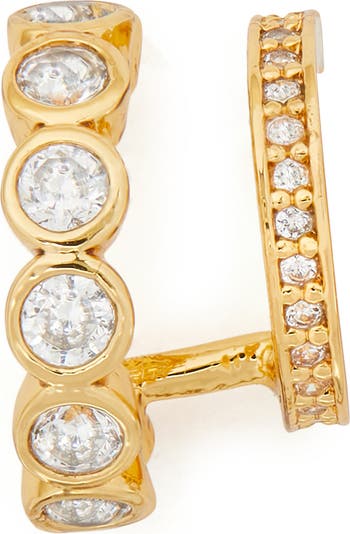 ピアス dazzle crystal double huggie hoopearrings Kate Spade New York dazzle crystal double huggie hoop