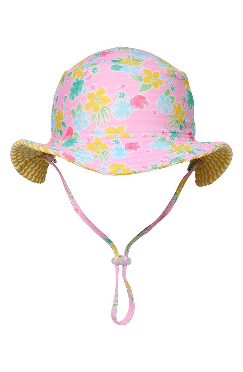 Snapper Rock Buttercup Bloom Reversible Bucket Hat, Main, color, Pink