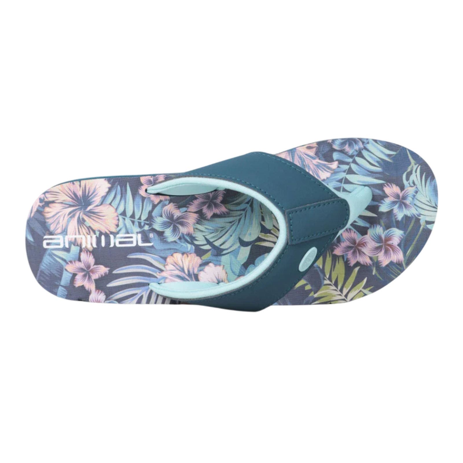 Leaf Print Flip Flops, Alternate, color, Mint