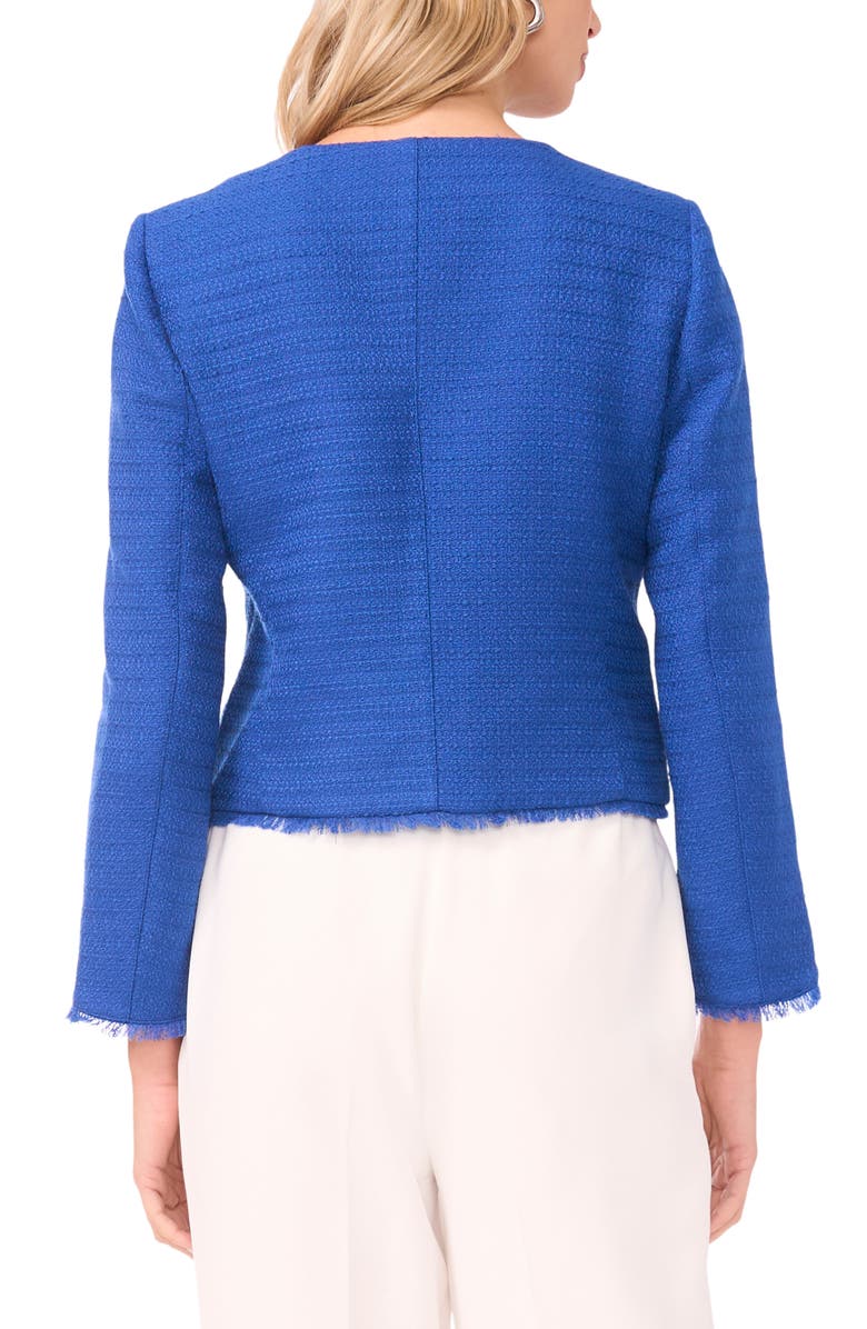 Vince Camuto Crop Tweed Jacket, Alternate, color, Deep Blue