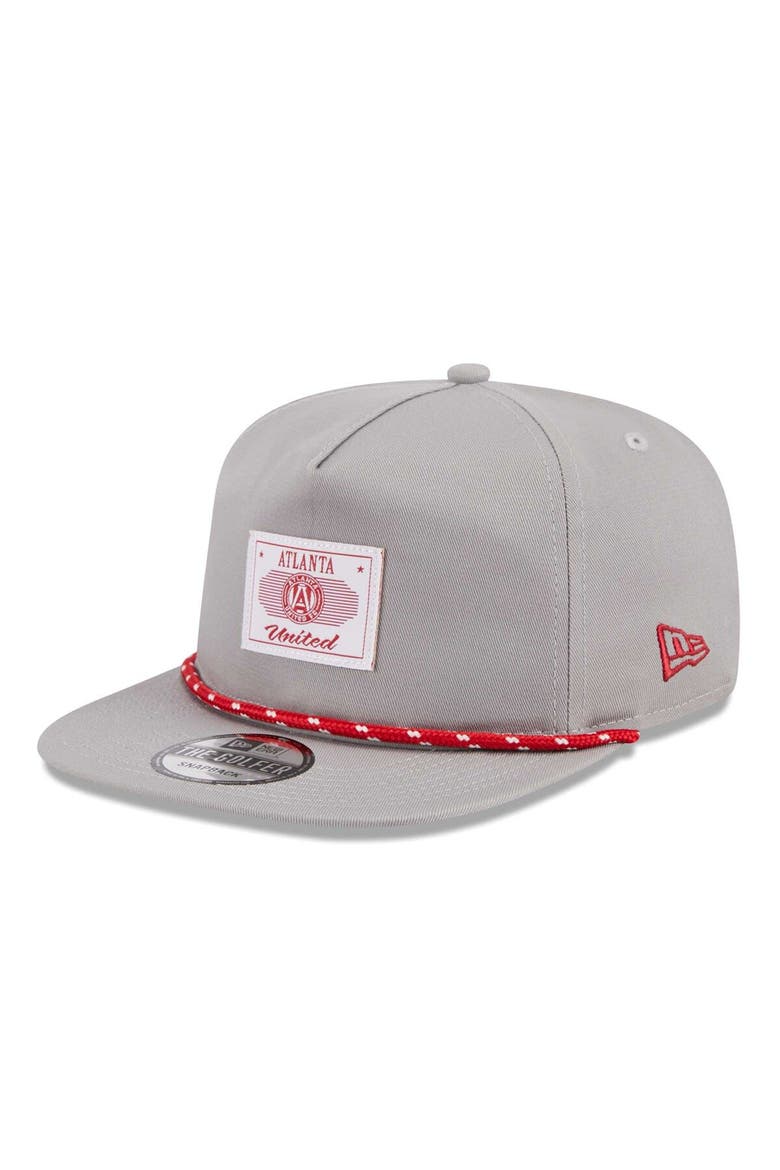 Men's New Era  Gray Atlanta United FC Established Patch 9FORTY A-Frame Trucker Adjustable Hat, Main, color, Gray