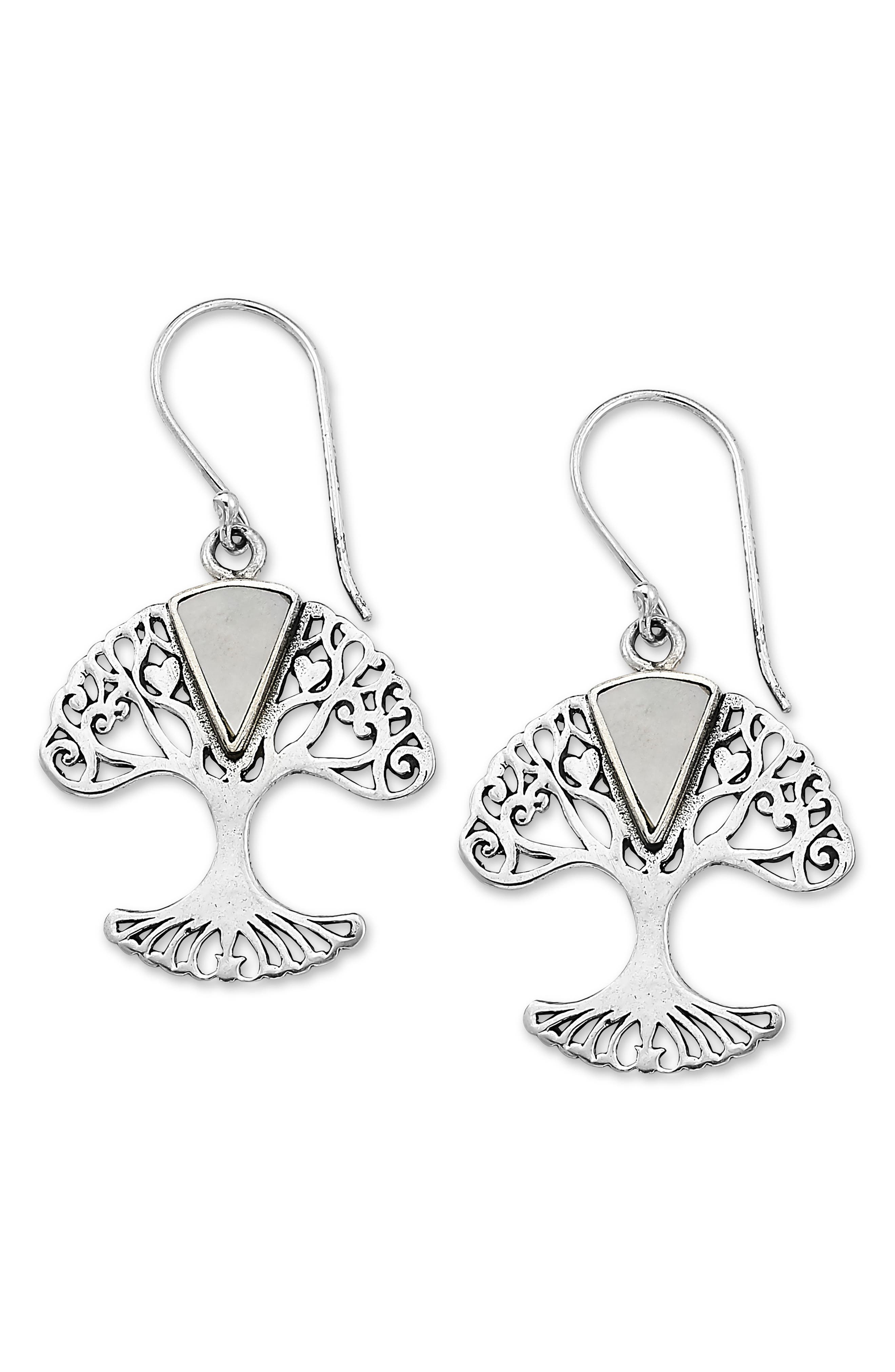 SAMUEL B. Mother-of-Pearl Tree of Life Earrings