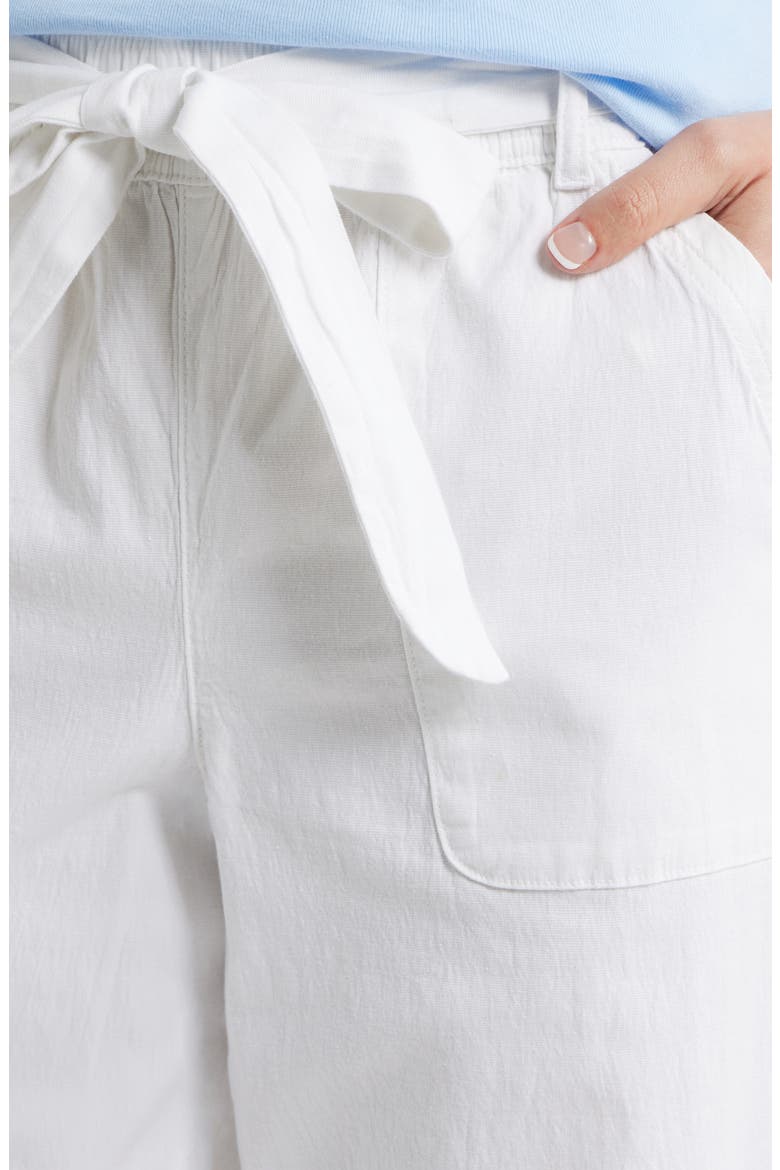 Tie Waist Tapered Leg Utility Pants, Alternate, color, WHITE