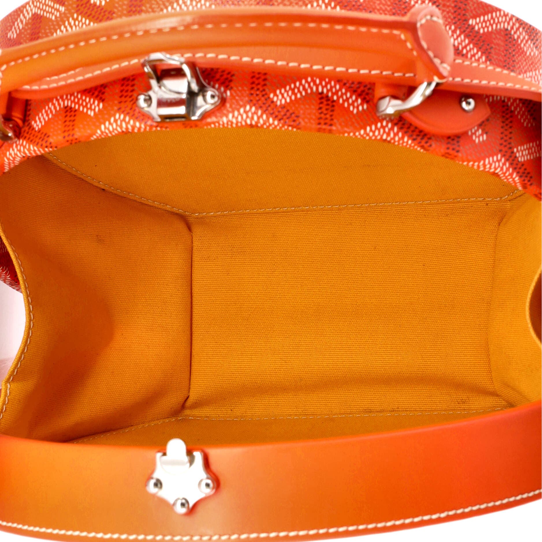Pre-Owned Goyard Alto Hatbox Bag Coated Canvas, Alternate, color, Orange