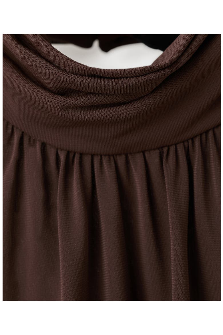 Drape Sleeveless Minidress, Alternate, color, BROWN