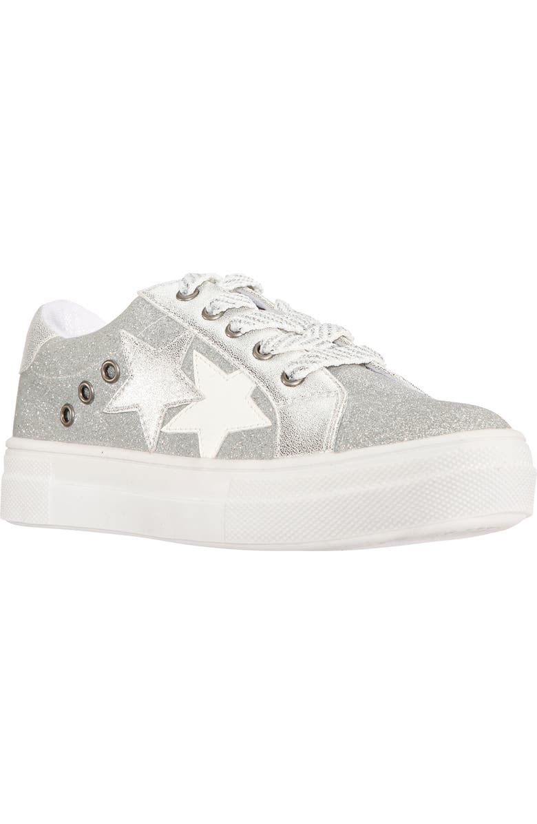 Nina Lizzet Glitter Star Sneaker, Main, color,