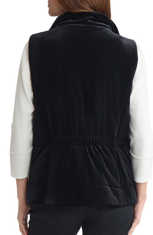 Jones New York Velvet Vest In Black