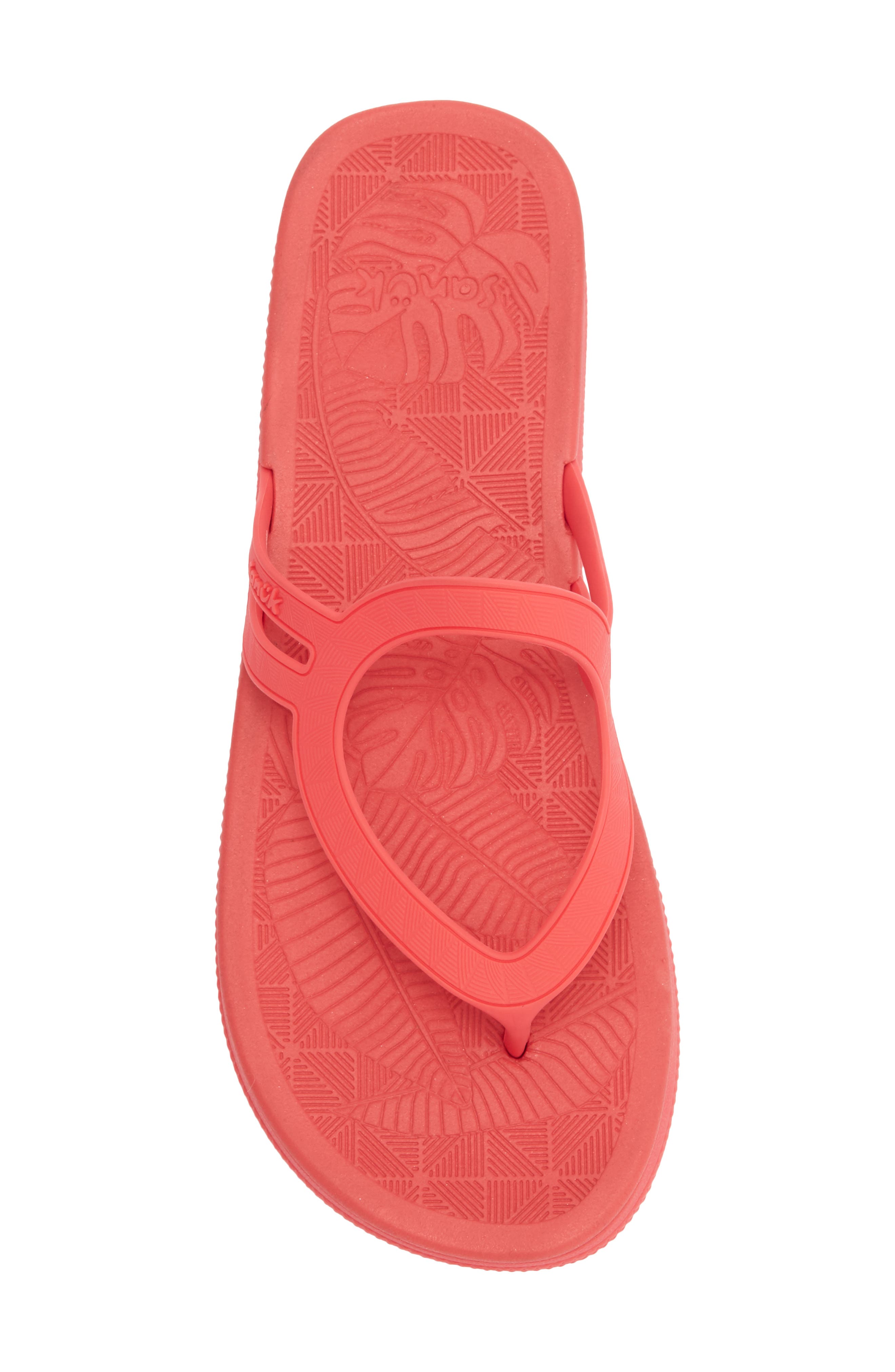 Sunshine Platform Flip Flop, Alternate, color, BITTERSWEET RED