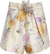 Zimmermann Luna Tuck Silk & Cotton Shorts