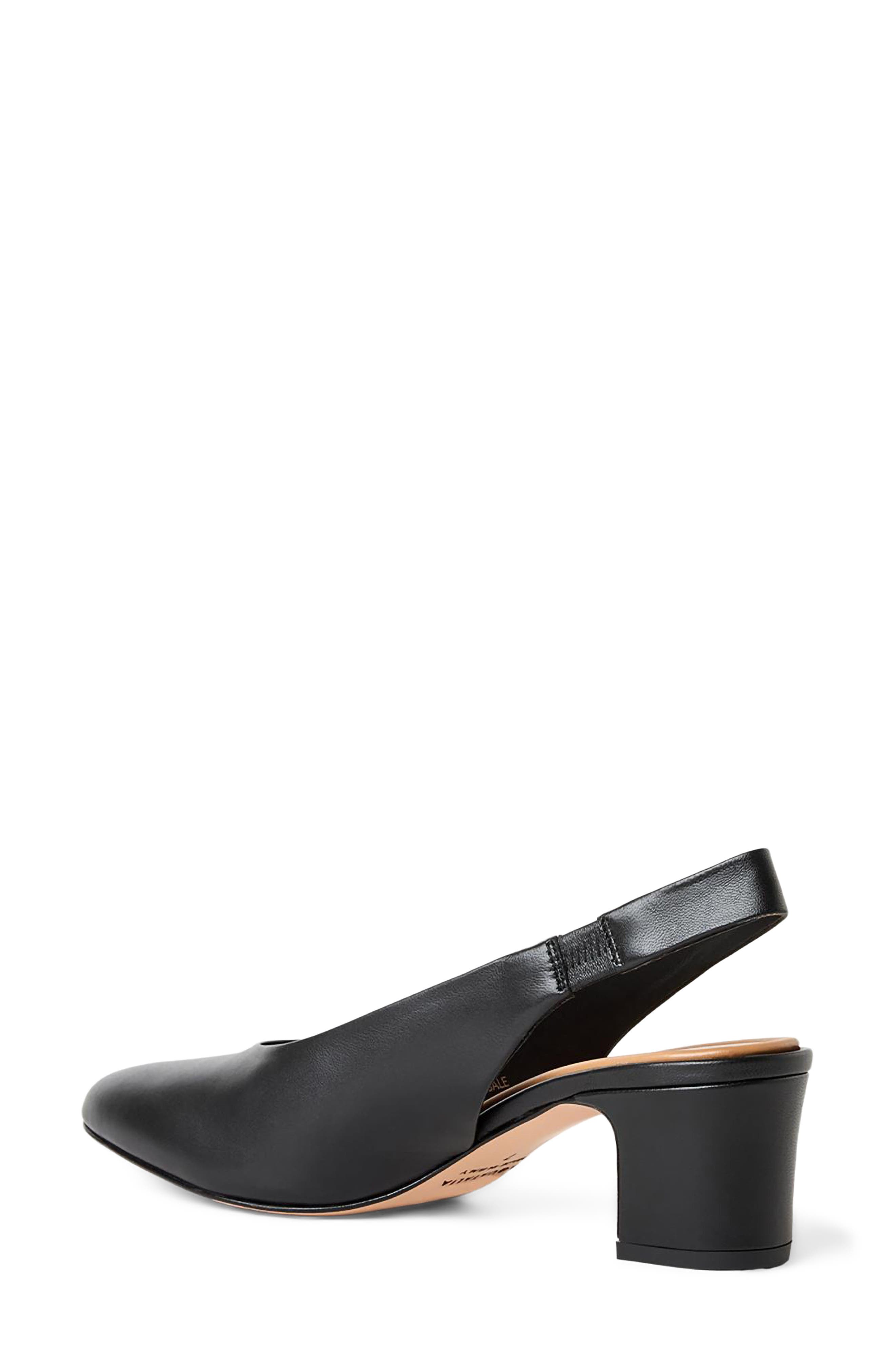 Aquatalia Trevi Slingback Pump, Alternate, color, Black Leather